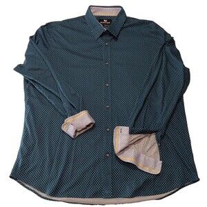 Butter Cloth Mens 3XL XXXL Long Sleeve Flip Cuff Shirt Blue Button Up Preppy